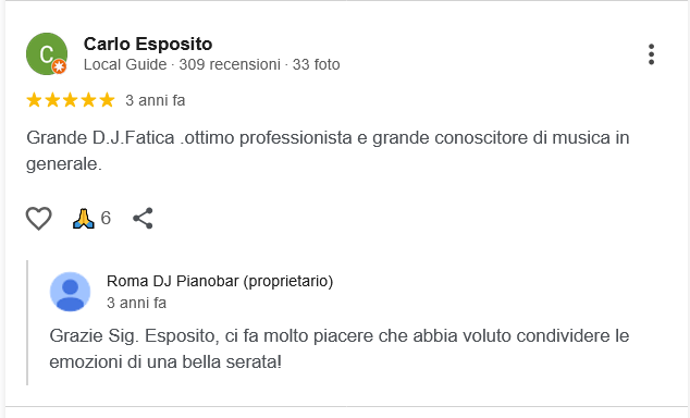 Carlo Esposito testimonianza recensione per il dj Gianpiero Fatica